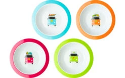 Juego De Platos Hondos Camper Smiles De Flamefield 4 Pcs.