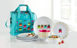 Juego De Vajilla De Melamina Camper Smiles De Flamefield 12 Piezas.