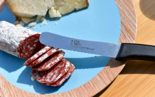 Cuchillo De Desayuno Berger I Love Camping Amarillo