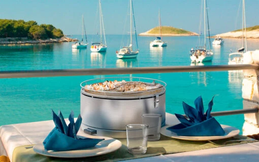 Fire Design Mayon Charcoal Table Grill Amarillo - Imagen 3