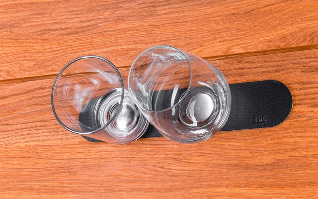 Silwy Barra Metálica Magnética De 25 Cm Con Revestimiento De Cuero Negro - Imagen 6