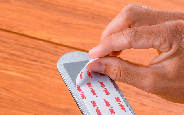 Silwy Barra Metálica Magnética De 25 Cm Con Revestimiento De Cuero Negro - Imagen 3