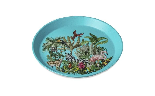Koziol Connect Plate Placa Pequeña Jungle Organic Turquoise 205 Mm - Imagen 2