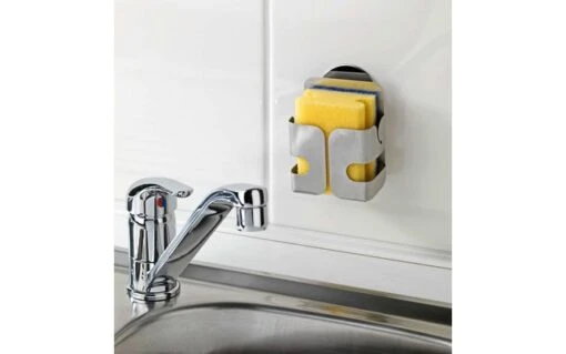 Wenko Turbo-Loc Soporte De Esponja De Acero Inoxidable, Fijación Sin Taladrar - Imagen 2