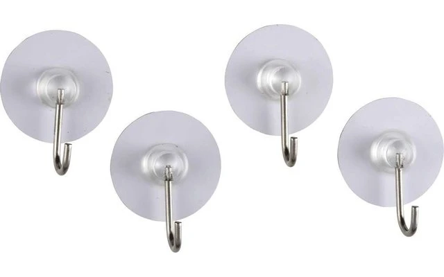 Wenko Static-Loc Gancho De Pared De Níquel Óptica De Acero Inoxidable Juego De 4 - Imagen 5