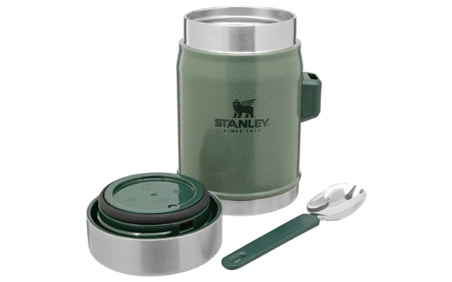 Stanley Classic Legendary Recipiente Para Alimentos Con Cuchara 400 Ml Hammertone Green - Imagen 4