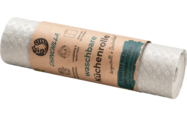 Rollo De Cocina Lavable Chinchilla Madera Celulosa Y Algodón Gris - Imagen 2