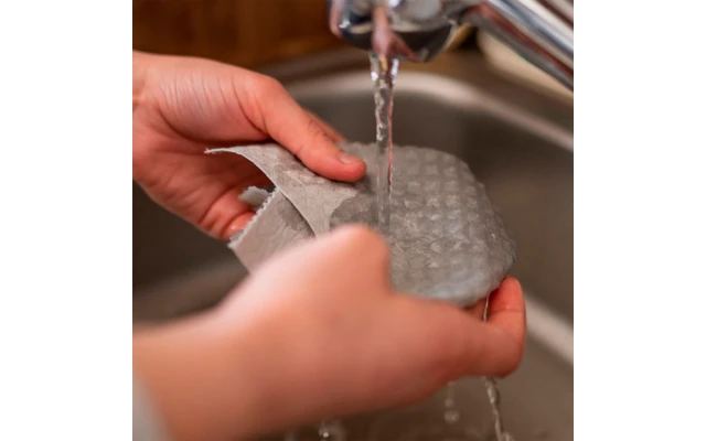 Rollo De Cocina Lavable Chinchilla Madera Celulosa Y Algodón Gris - Imagen 4