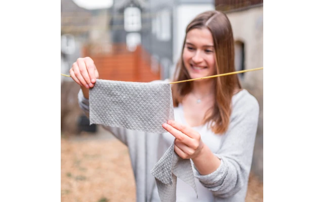 Rollo De Cocina Lavable Chinchilla Madera Celulosa Y Algodón Gris - Imagen 7