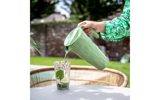 Koziol Club Jarra Super Jarra De Cristal Con Tapa 1,5 Litros Nature Coral - Imagen 4