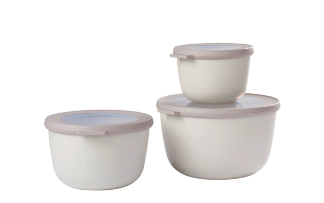 Mepal Cirqula Juego De 3 Cuencos Redondos 500 / 1000 / 2000 Ml Verde Nórdico