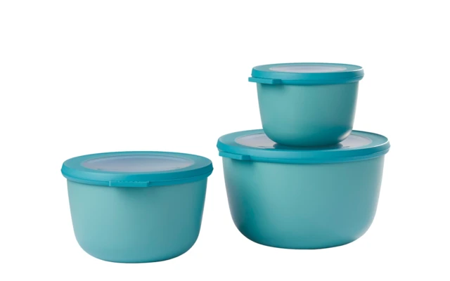 Mepal Cirqula Juego De 3 Cuencos Redondos 500 / 1000 / 2000 Ml Azul Nórdico - Imagen 3